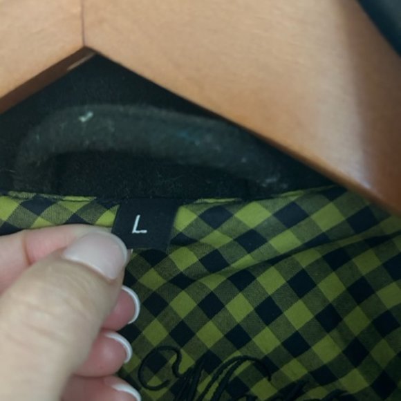 Steve Madden Wool Blend Army Green Jacket- Size Large - Picture 4 of 9